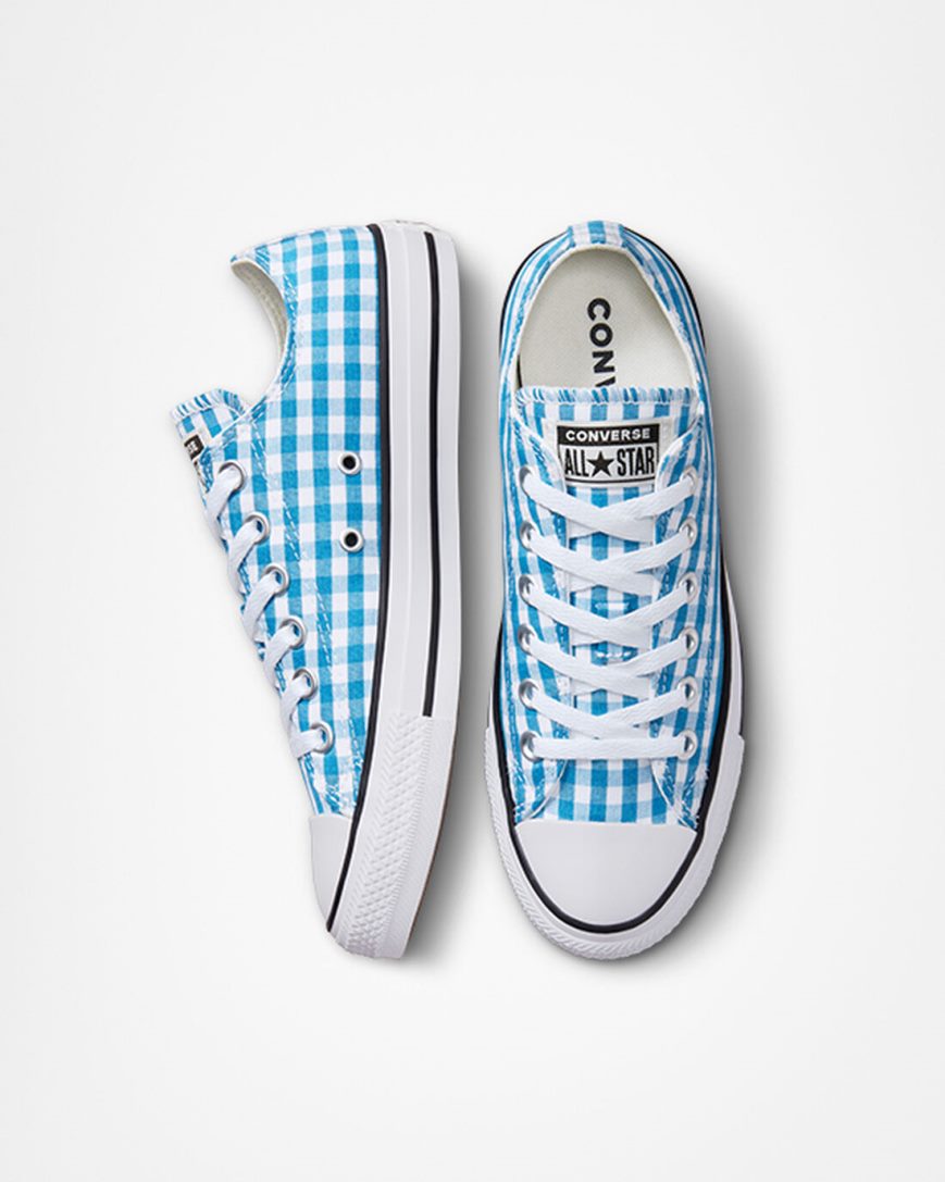 Tenisky Nizke Converse Chuck Taylor All Star Gingham Damske Modre Biele Čierne | SK ONPEQ1